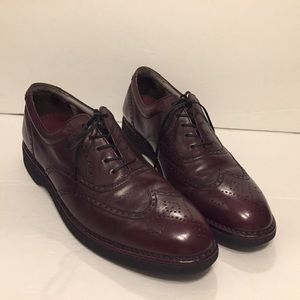 Rockport Dressport Burgandy Leather Wingtip Shoes
